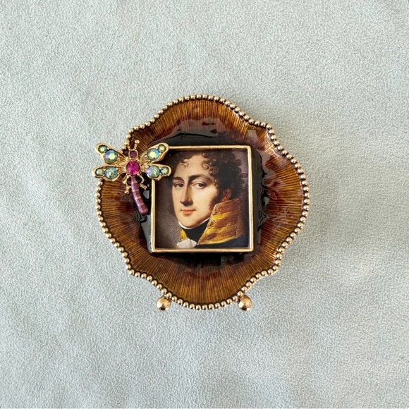 Jay Strongwater Dragonfly Gold Enamel Picture Frame Mini Pictures Frame